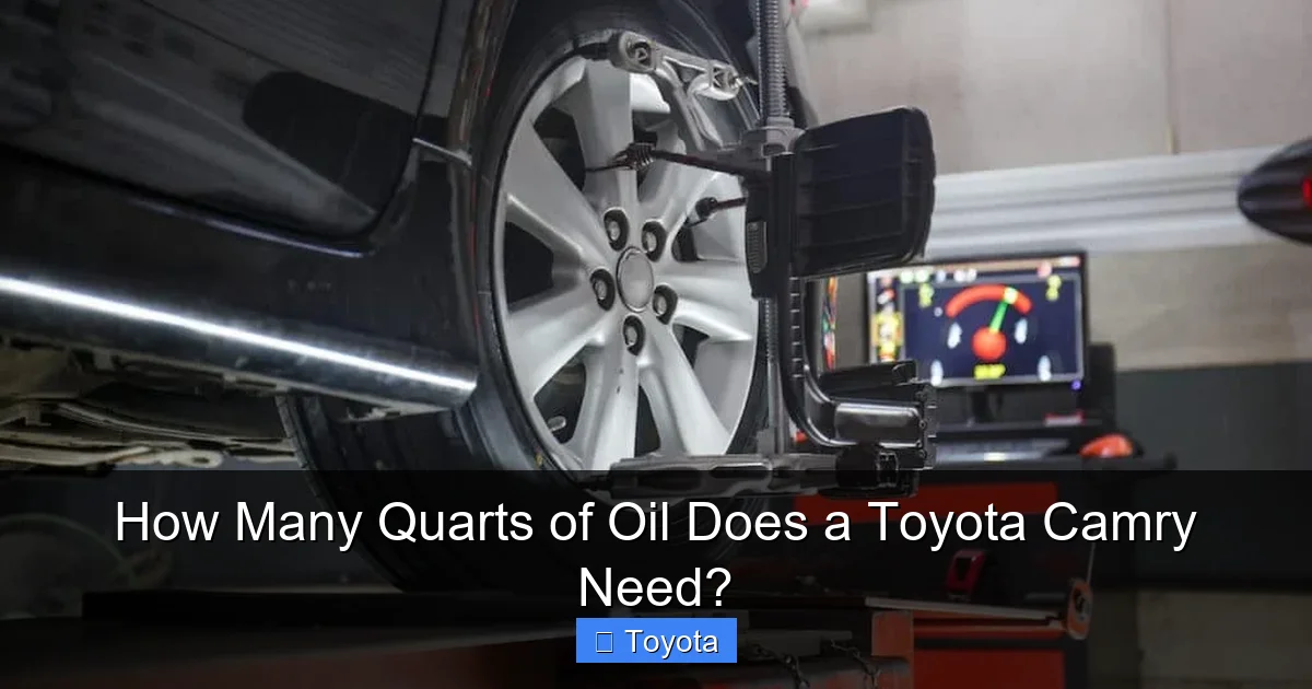How Many Quarts of Oil Does a Toyota Camry Need?