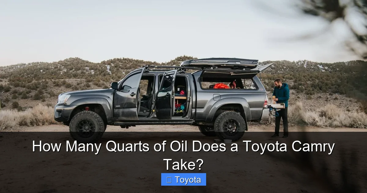How Many Quarts of Oil Does a Toyota Camry Take?