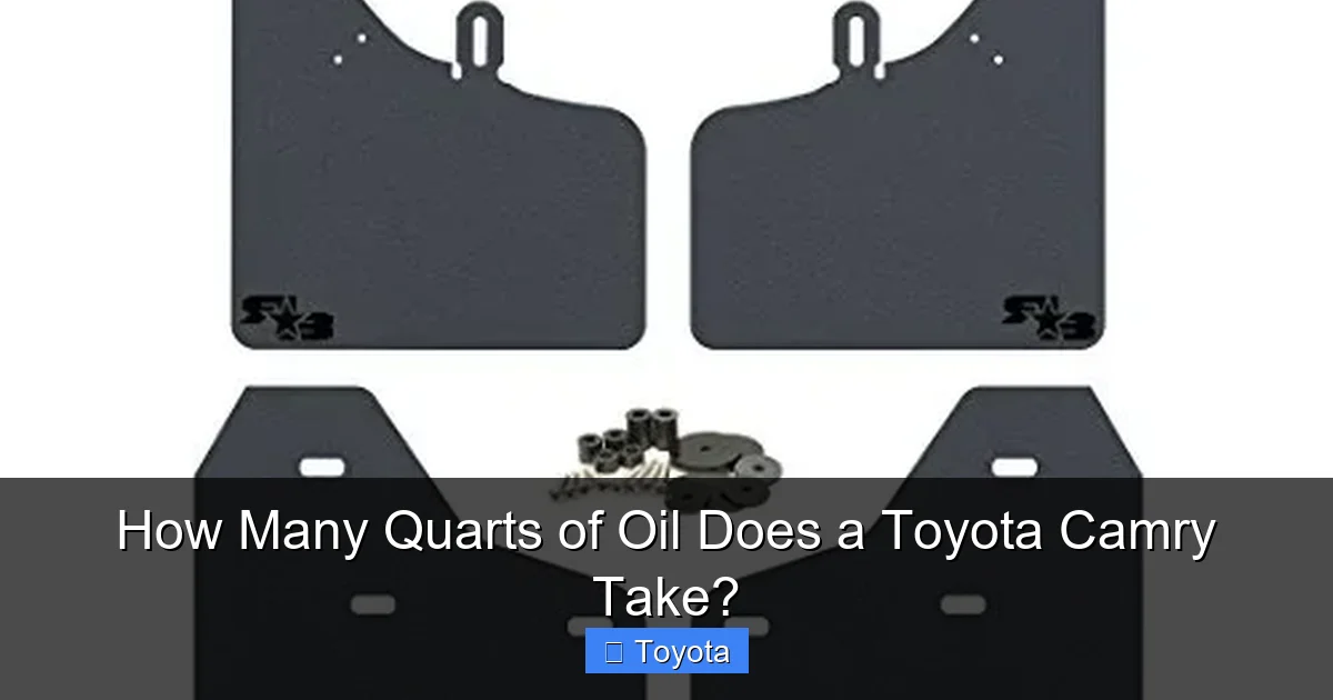 How Many Quarts of Oil Does a Toyota Camry Take?