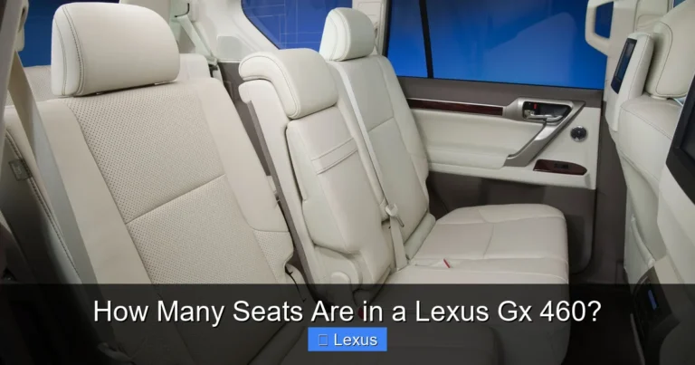 How Many Seats Are in a Lexus Gx 460?