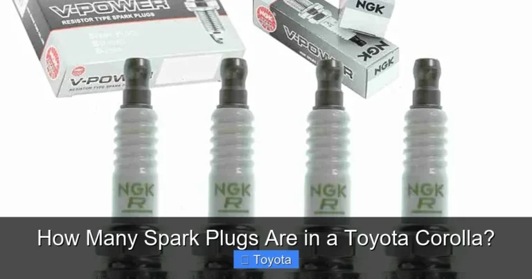 How Many Spark Plugs Are in a Toyota Corolla?