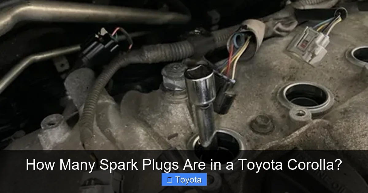 How Many Spark Plugs Are in a Toyota Corolla?