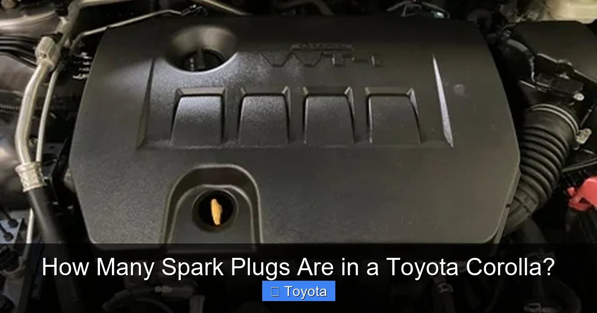 How Many Spark Plugs Are in a Toyota Corolla?