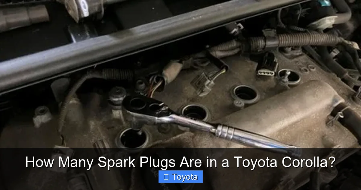 How Many Spark Plugs Are in a Toyota Corolla?
