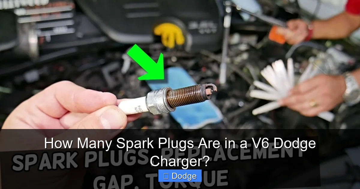 How Many Spark Plugs Are in a V6 Dodge Charger?