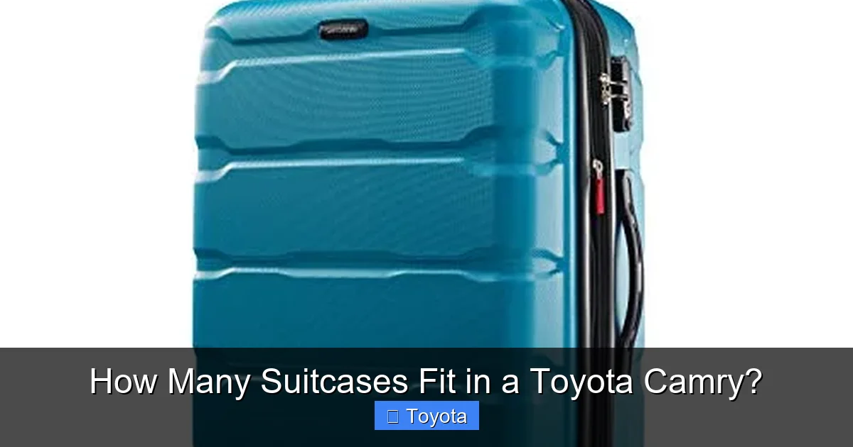 How Many Suitcases Fit in a Toyota Camry?