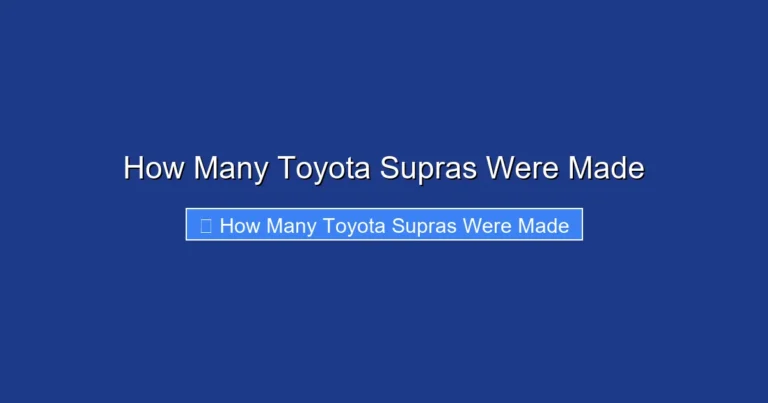 How Many Toyota Supras Were Made