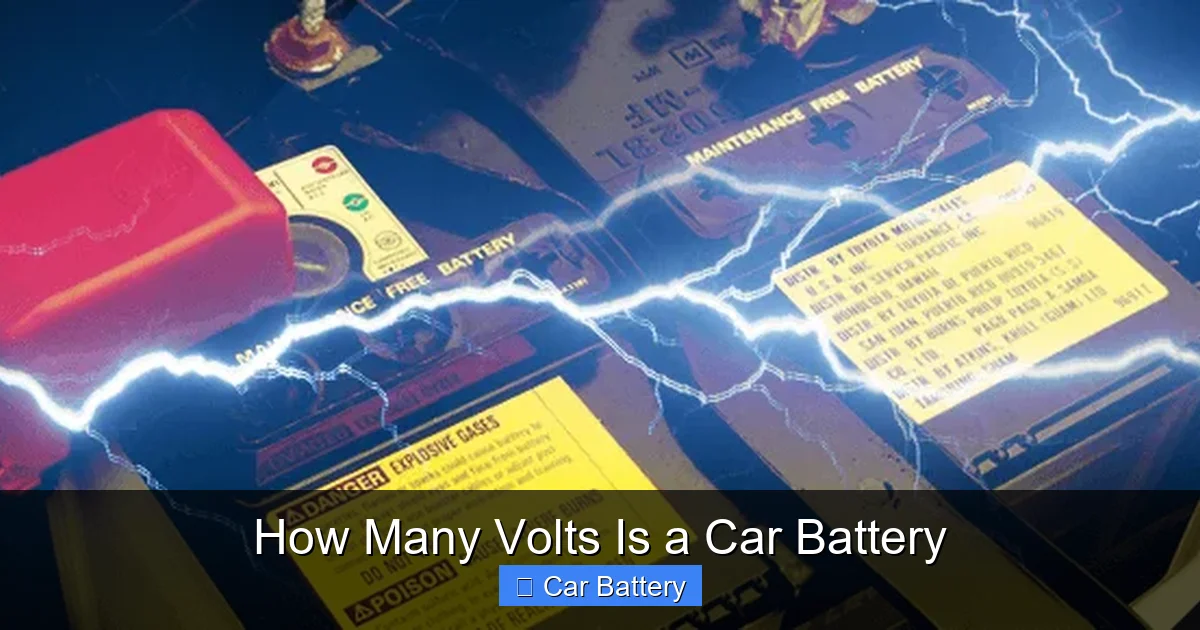 How Many Volts Is a Car Battery