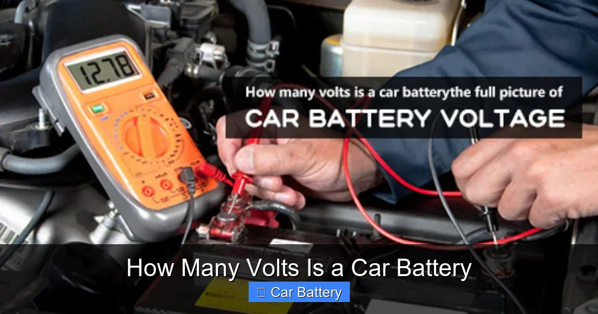How Many Volts Is a Car Battery