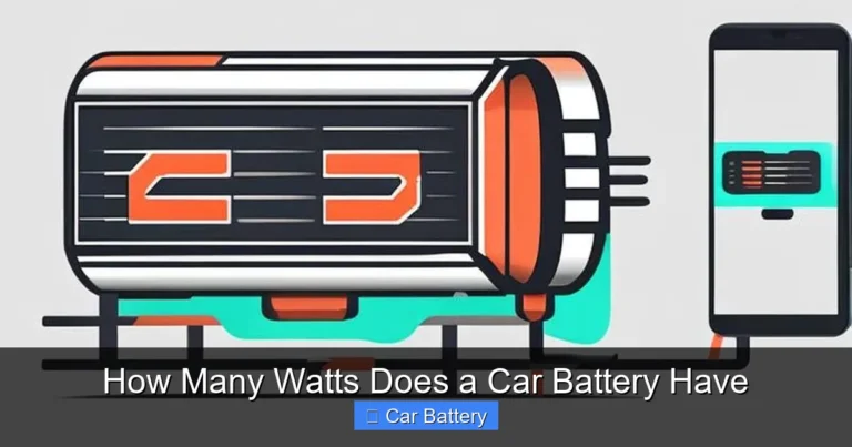 How Many Watts Does a Car Battery Have