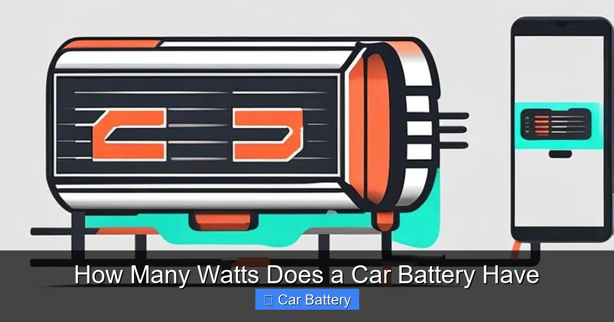 How Many Watts Does a Car Battery Have
