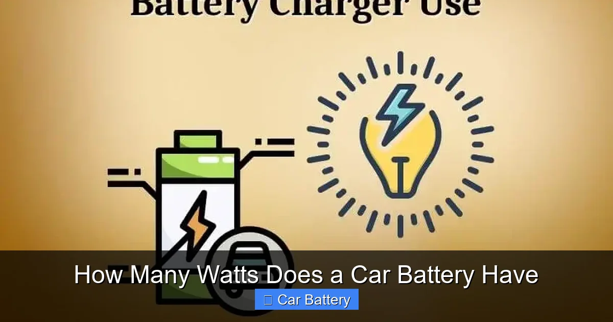 How Many Watts Does a Car Battery Have