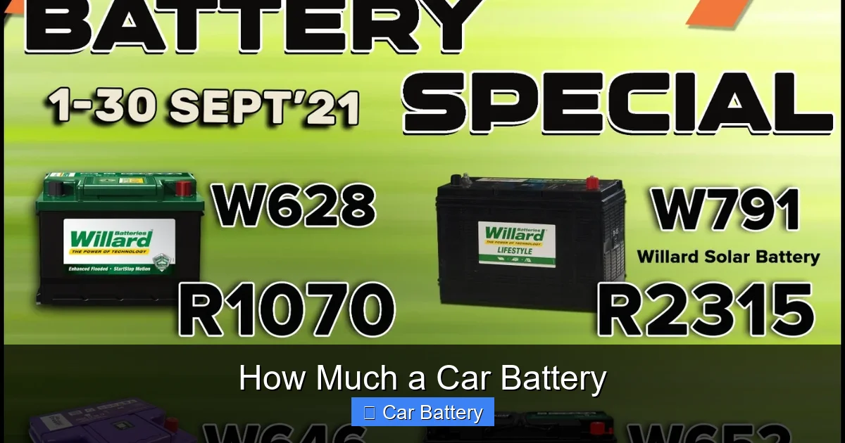 How Much a Car Battery