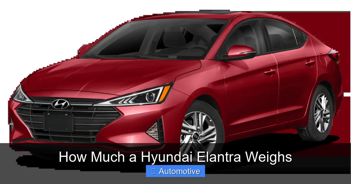 How Much a Hyundai Elantra Weighs