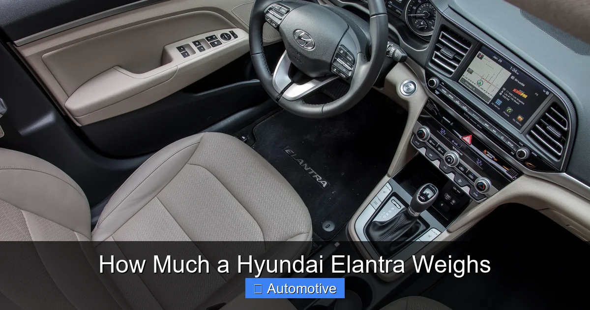 How Much a Hyundai Elantra Weighs