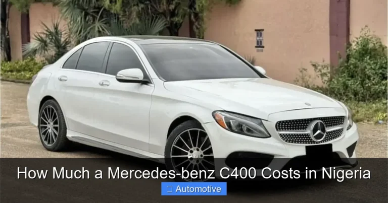 How Much a Mercedes-benz C400 Costs in Nigeria