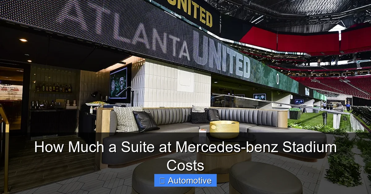How Much a Suite at Mercedes-benz Stadium Costs