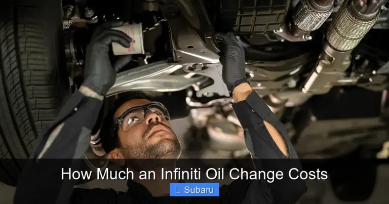 How Much an Infiniti Oil Change Costs