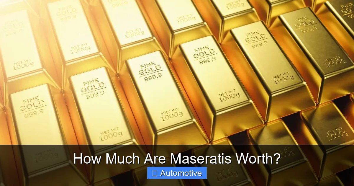 How Much Are Maseratis Worth?