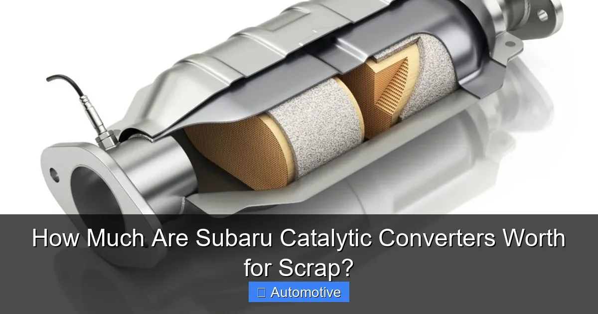 How Much Are Subaru Catalytic Converters Worth for Scrap?