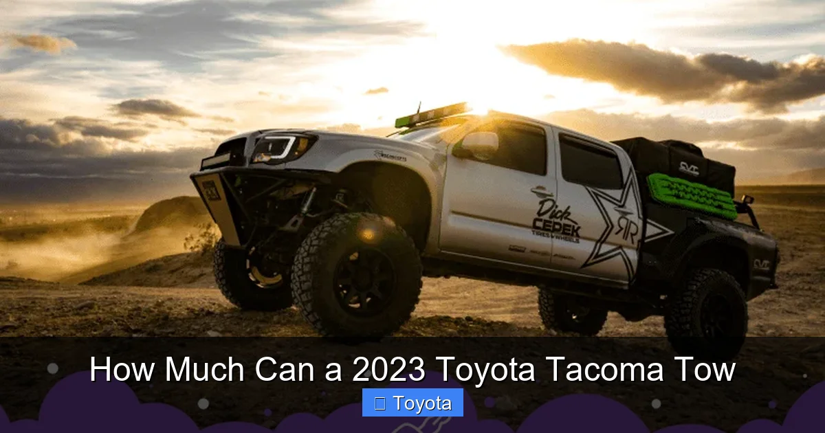 How Much Can a 2023 Toyota Tacoma Tow