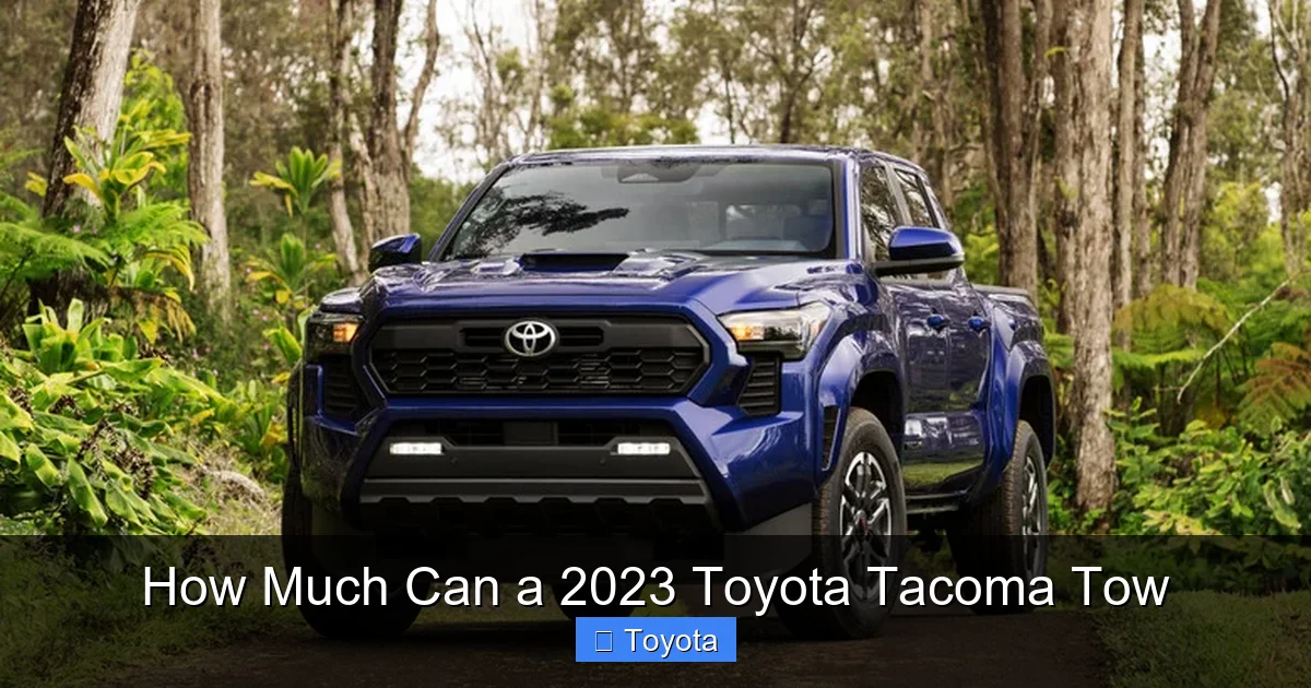 How Much Can a 2023 Toyota Tacoma Tow