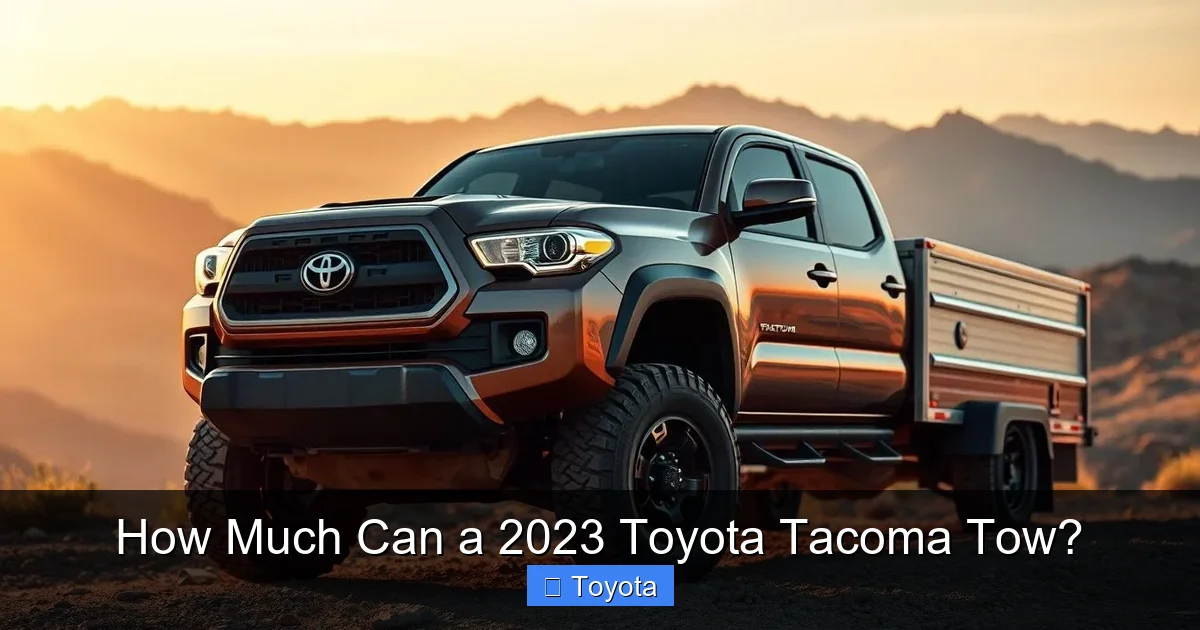 How Much Can a 2023 Toyota Tacoma Tow?