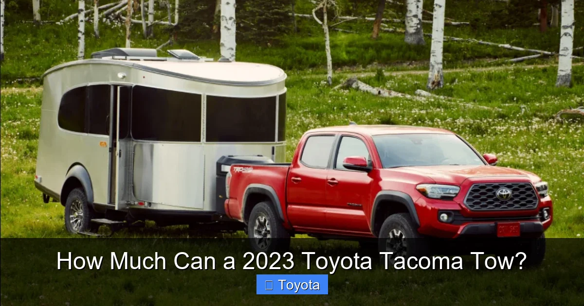 How Much Can a 2023 Toyota Tacoma Tow?