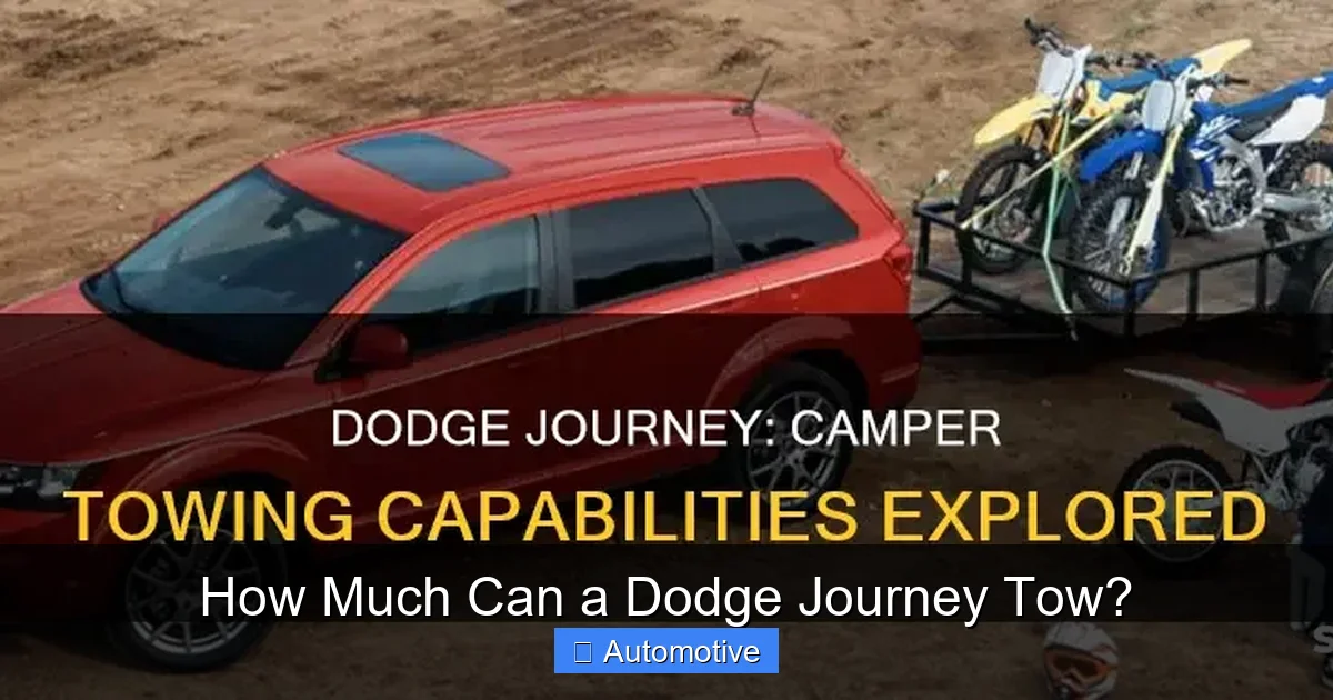 How Much Can a Dodge Journey Tow?