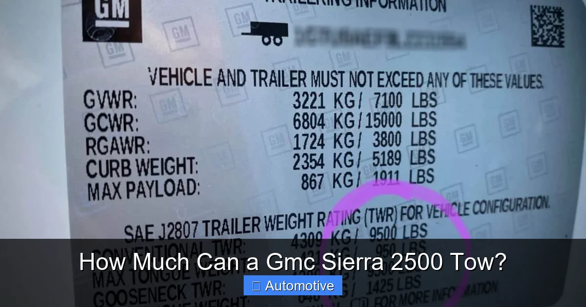 How Much Can a Gmc Sierra 2500 Tow?