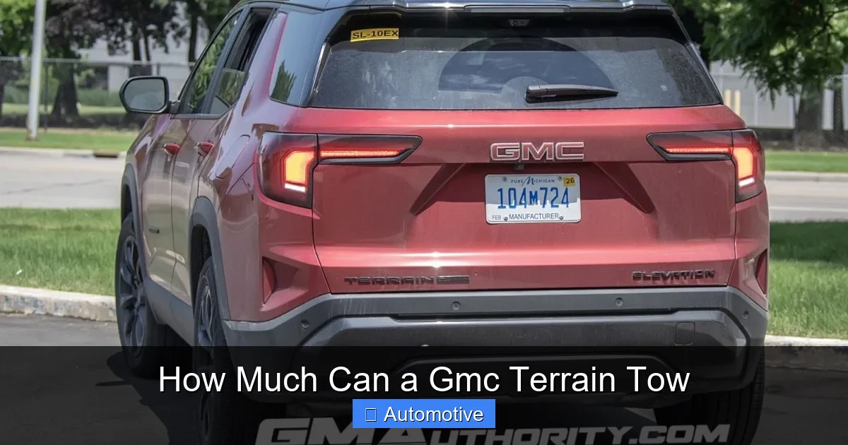 How Much Can a Gmc Terrain Tow