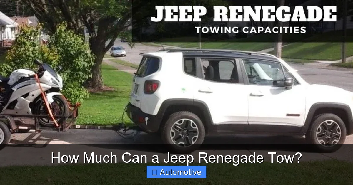 How Much Can a Jeep Renegade Tow?