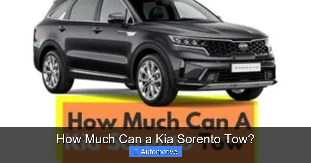 How Much Can a Kia Sorento Tow?