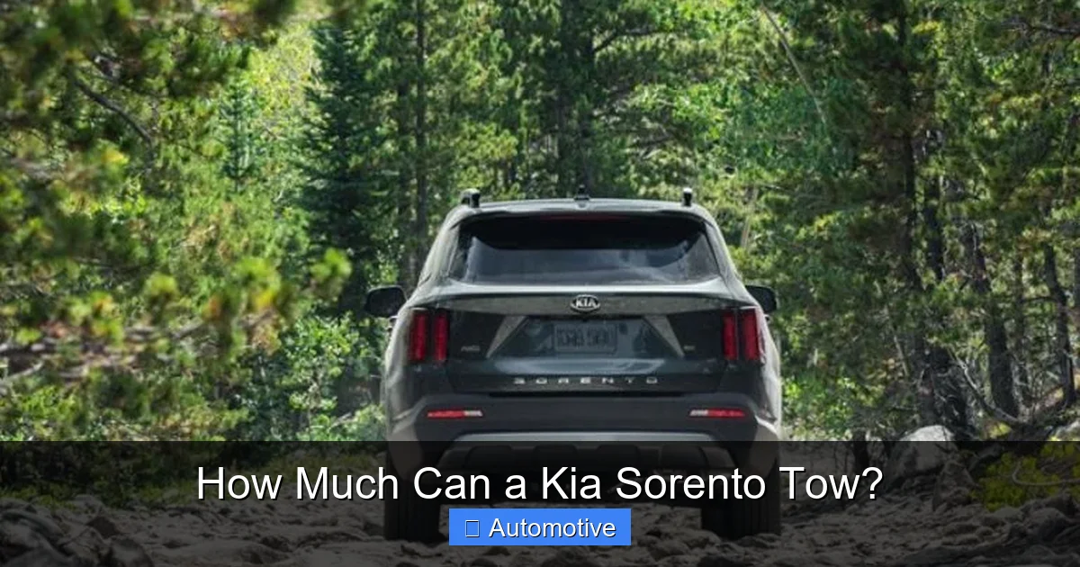 How Much Can a Kia Sorento Tow?