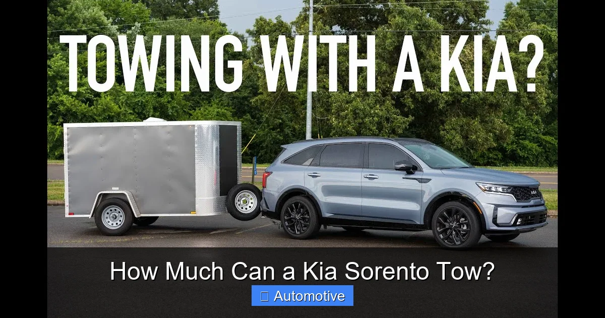 How Much Can a Kia Sorento Tow?