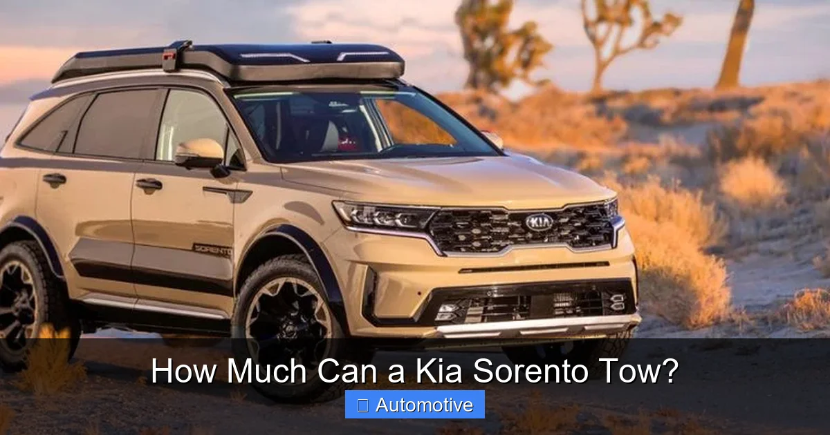 How Much Can a Kia Sorento Tow?