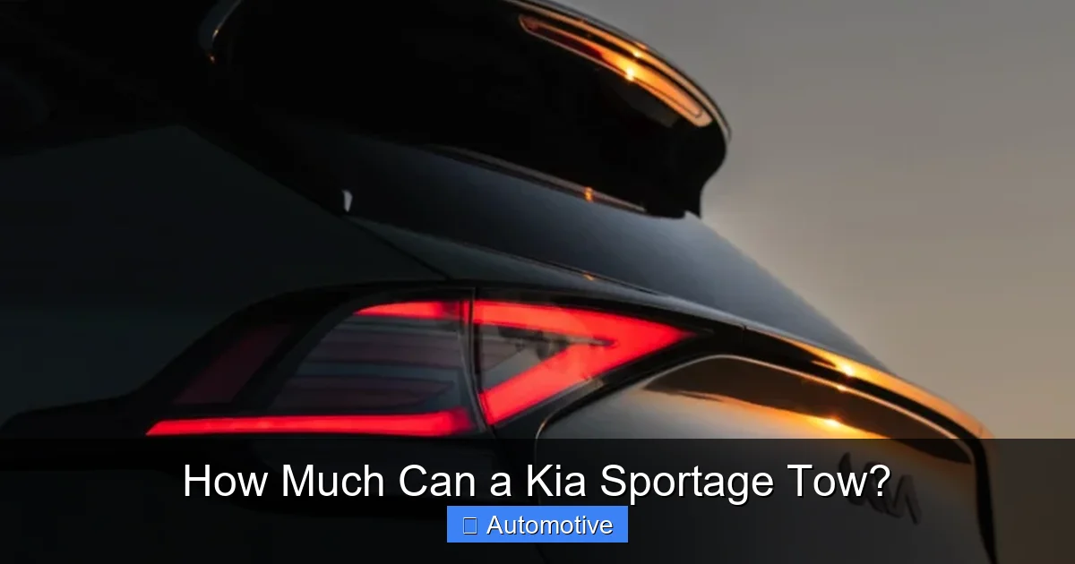 How Much Can a Kia Sportage Tow?