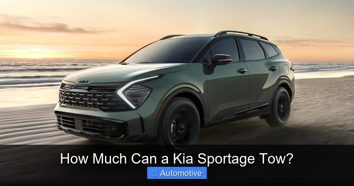 How Much Can a Kia Sportage Tow?
