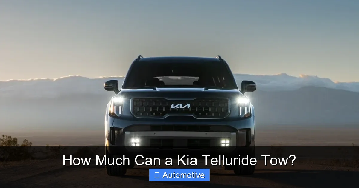 How Much Can a Kia Telluride Tow?