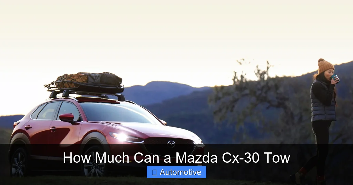 How Much Can a Mazda Cx-30 Tow
