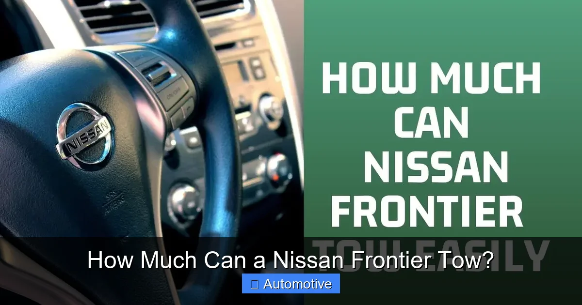 How Much Can a Nissan Frontier Tow?