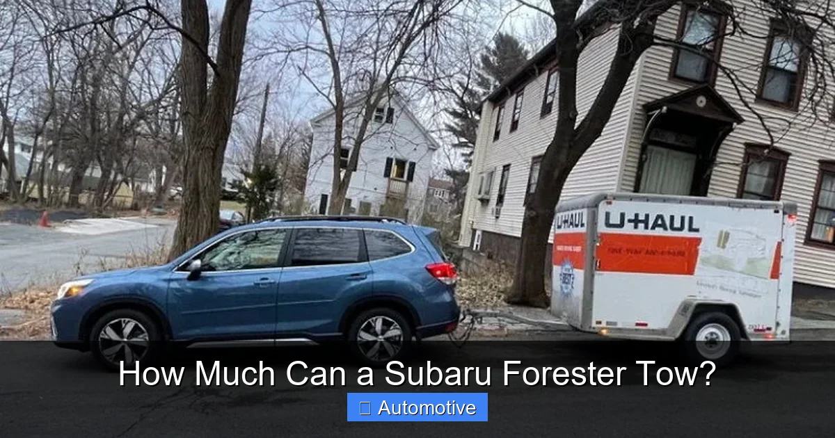 How Much Can a Subaru Forester Tow?