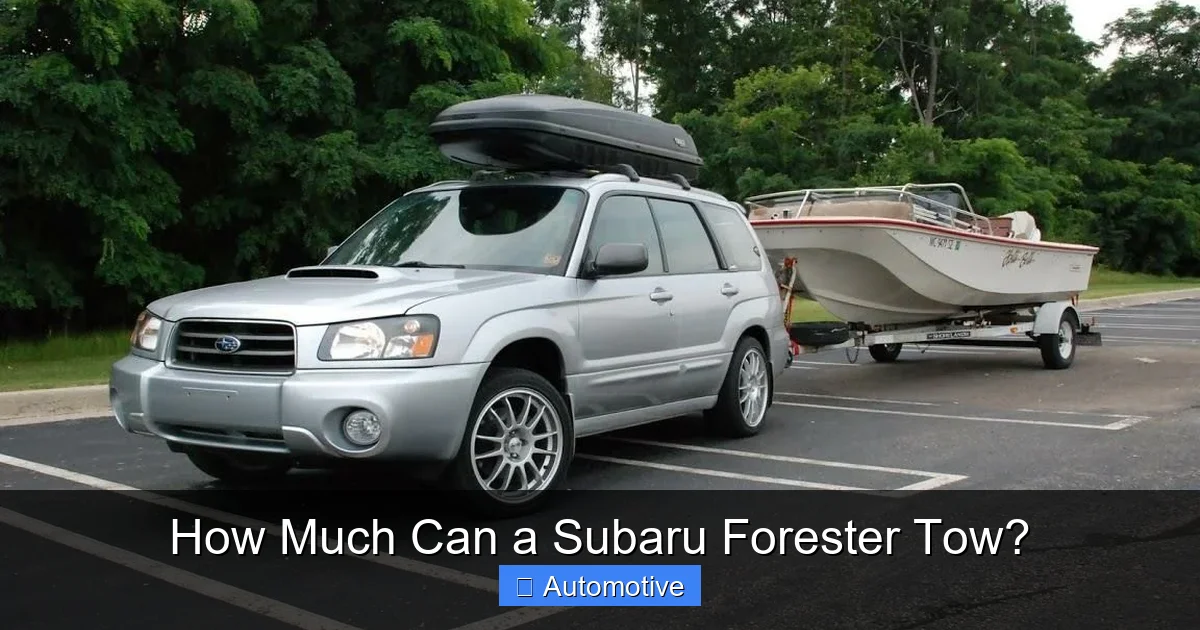 How Much Can a Subaru Forester Tow?