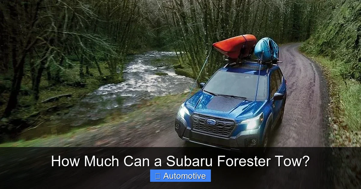 How Much Can a Subaru Forester Tow?