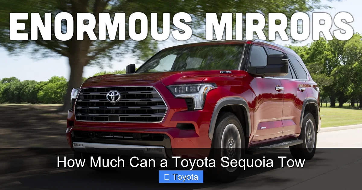 How Much Can a Toyota Sequoia Tow