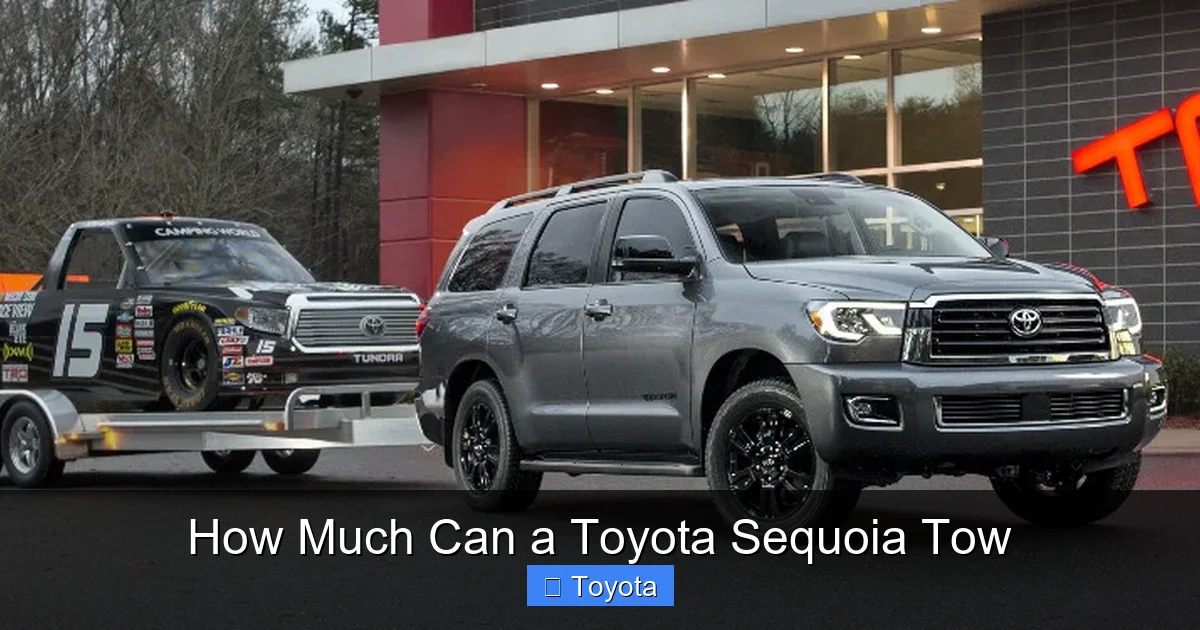 How Much Can a Toyota Sequoia Tow