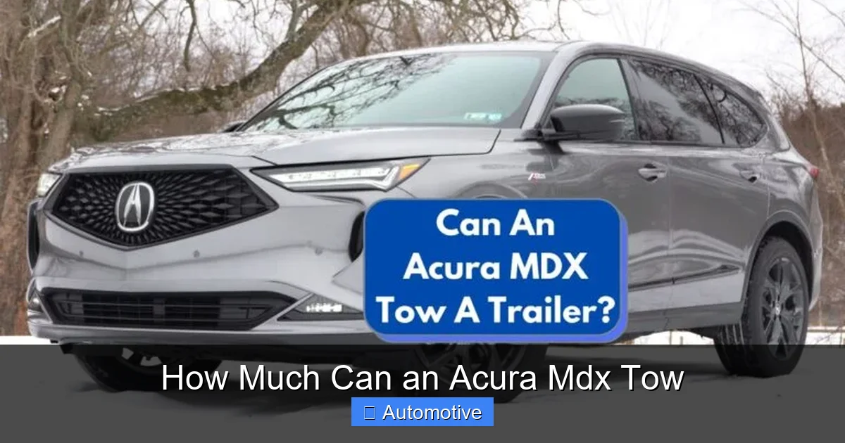 How Much Can an Acura Mdx Tow