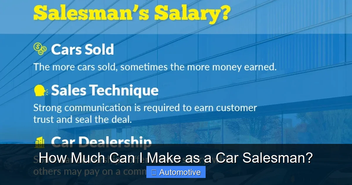 How Much Can I Make as a Car Salesman?