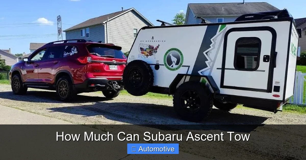 How Much Can Subaru Ascent Tow