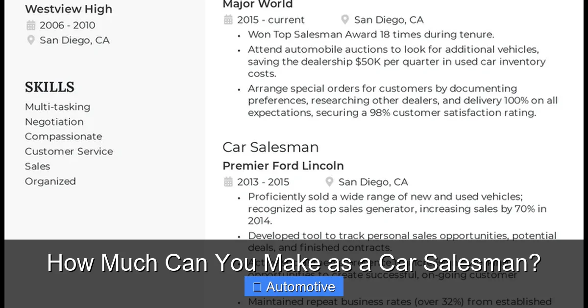 How Much Can You Make as a Car Salesman?
